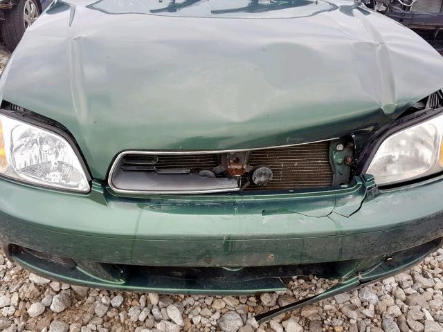 4S3BH635237301148 - 2003 SUBARU LEGACY L GREEN photo 7