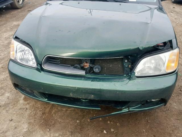 4S3BH635237301148 - 2003 SUBARU LEGACY L GREEN photo 9