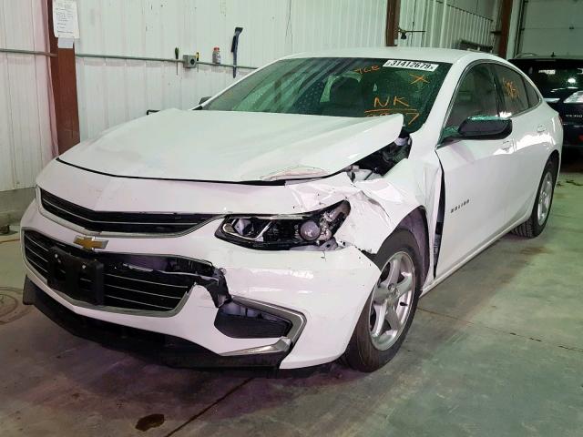 1G1ZB5ST4HF129947 - 2017 CHEVROLET MALIBU LS WHITE photo 2