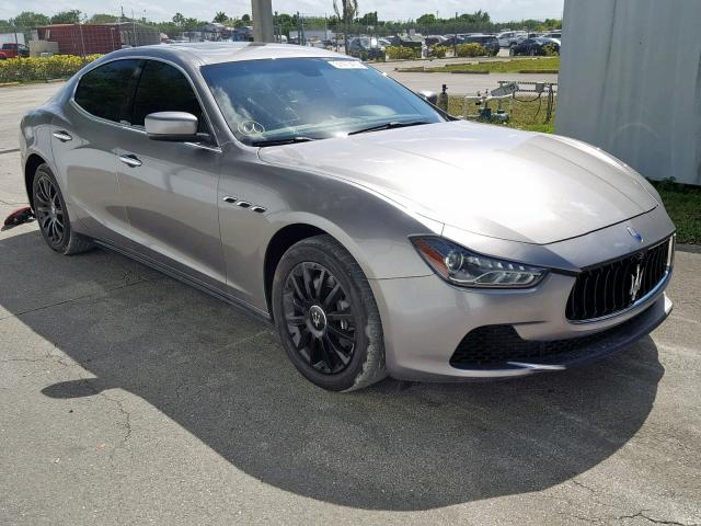 ZAM57XSA9E1128105 - 2014 MASERATI GHIBLI SILVER photo 1