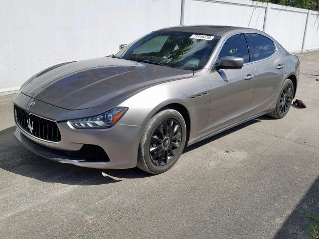 ZAM57XSA9E1128105 - 2014 MASERATI GHIBLI SILVER photo 2