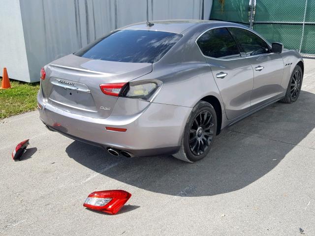 ZAM57XSA9E1128105 - 2014 MASERATI GHIBLI SILVER photo 4