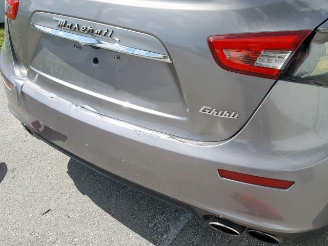 ZAM57XSA9E1128105 - 2014 MASERATI GHIBLI SILVER photo 9