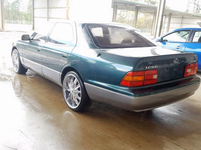 JT8BH22F6T0042156 - 1996 LEXUS LS 400 GREEN photo 3