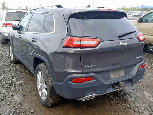 1C4PJMDS5GW102402 - 2016 JEEP CHEROKEE L GRAY photo 3