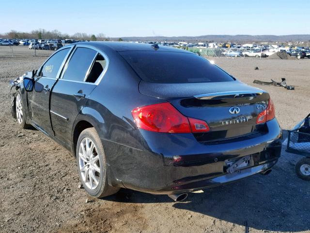 JN1CV6AR1AM459548 - 2010 INFINITI G37 BLACK photo 3