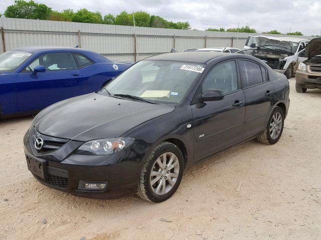 JM1BK324581836784 - 2008 MAZDA 3 S BLACK photo 2