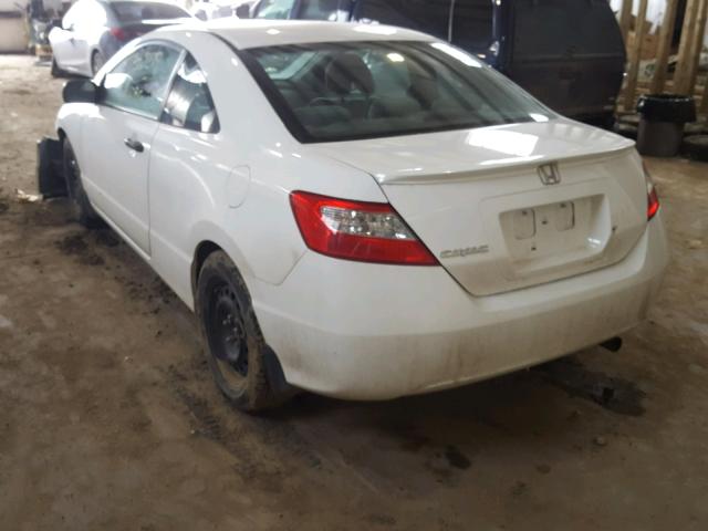 2HGFG12299H004939 - 2009 HONDA CIVIC DX WHITE photo 3