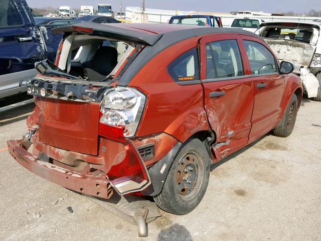 1B3HB28B68D586255 - 2008 DODGE CALIBER ORANGE photo 4