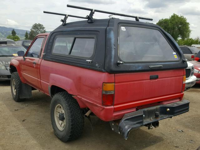 JT4RN63RXG0039744 - 1986 TOYOTA PICKUP RN6 RED photo 3