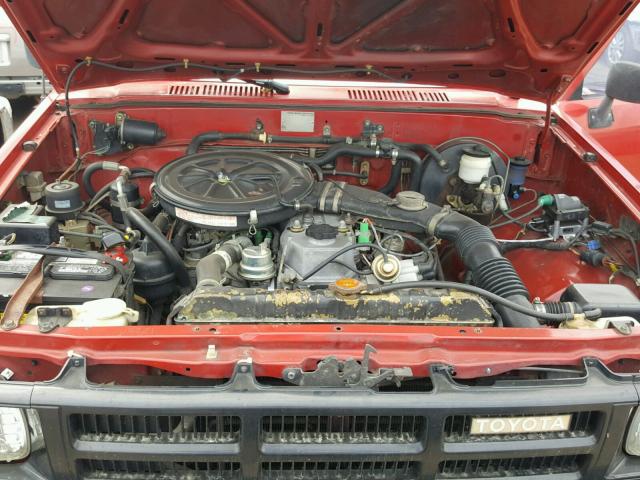 JT4RN63RXG0039744 - 1986 TOYOTA PICKUP RN6 RED photo 7