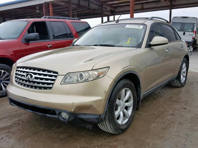 JNRAS08U44X100041 - 2004 INFINITI FX35 GOLD photo 2