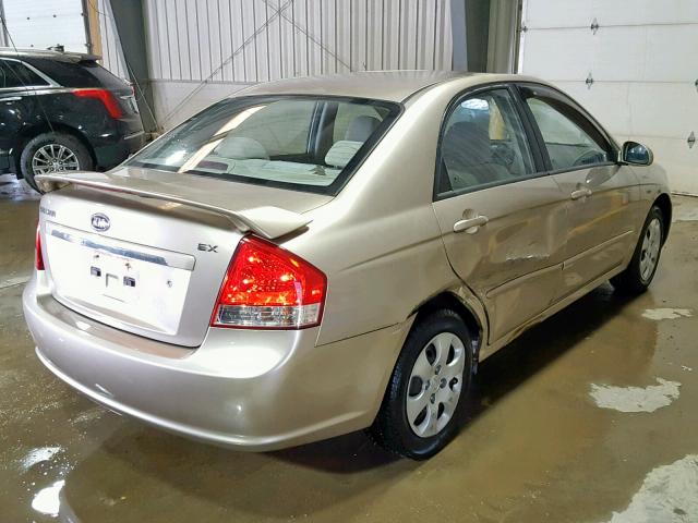 KNAFE122385535335 - 2008 KIA SPECTRA EX BEIGE photo 4