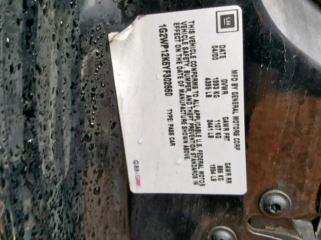 1G2WP12K6YF302660 - 2000 PONTIAC GRAND PRIX 黑色 照片 10