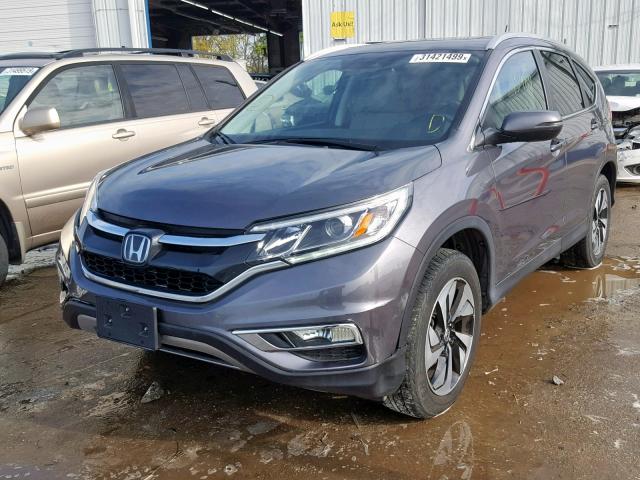 5J6RM3H90FL021979 - 2015 HONDA CR-V TOURI GRAY photo 2