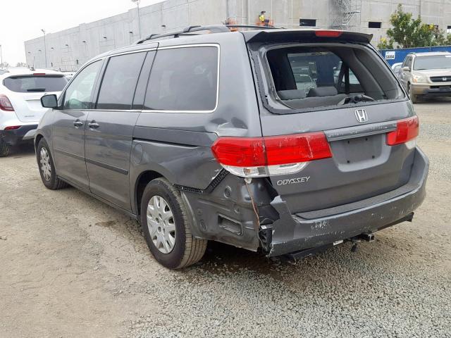 5FNRL38268B019221 - 2008 HONDA ODYSSEY LX GRAY photo 3