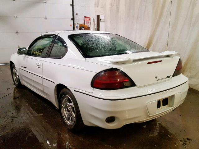 1G2NV12E22C113458 - 2002 PONTIAC GRAND AM G WHITE photo 3