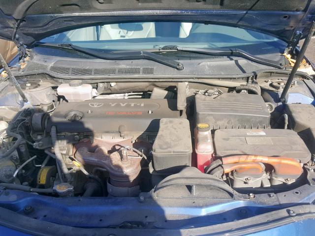 4T1BB46K99U097056 - 2009 TOYOTA CAMRY HYBR BLUE photo 7