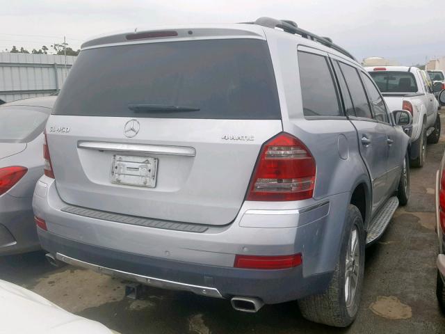 4JGBF71E77A274144 - 2007 MERCEDES-BENZ GL 450 4MA SILVER photo 4