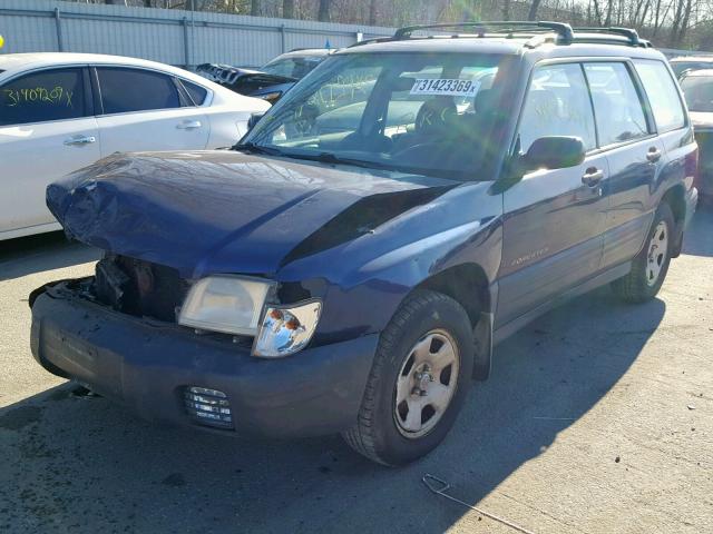 JF1SF63572H756338 - 2002 SUBARU FORESTER L BLUE photo 2