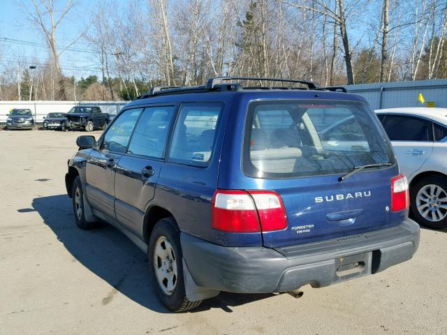 JF1SF63572H756338 - 2002 SUBARU FORESTER L BLUE photo 3