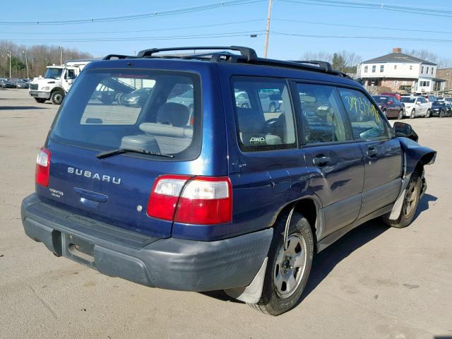 JF1SF63572H756338 - 2002 SUBARU FORESTER L BLUE photo 4