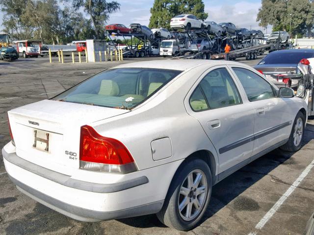 YV1RS58D712012023 - 2001 VOLVO S60 2.4T WHITE photo 4