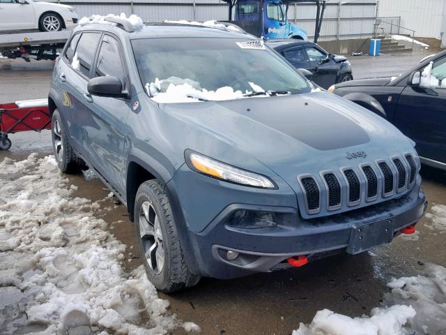 1C4PJMBS1FW667828 - 2015 JEEP CHEROKEE T GRAY photo 1