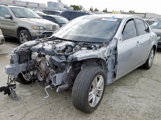 JN1DV6AP4BM602545 - 2011 INFINITI G25 BASE SILVER photo 2