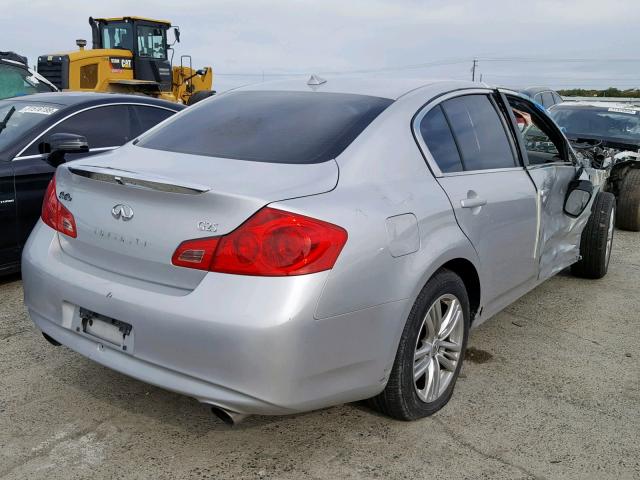 JN1DV6AP4BM602545 - 2011 INFINITI G25 BASE SILVER photo 4