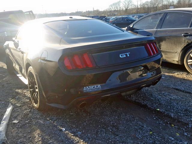 1FA6P8CFXH5247647 - 2017 FORD MUSTANG GT BLACK photo 3