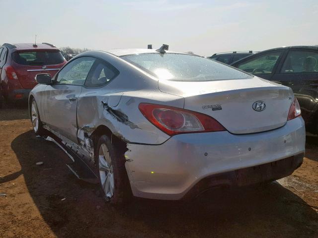 KMHHU6KH0AU010661 - 2010 HYUNDAI GENESIS CO SILVER photo 3