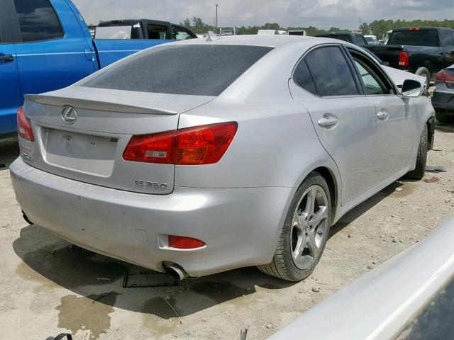 JTHBK262472042711 - 2007 LEXUS IS 250 SILVER photo 4