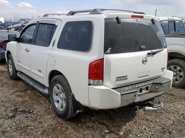 5N1AA08BX4N708901 - 2004 NISSAN ARMADA SE WHITE photo 3