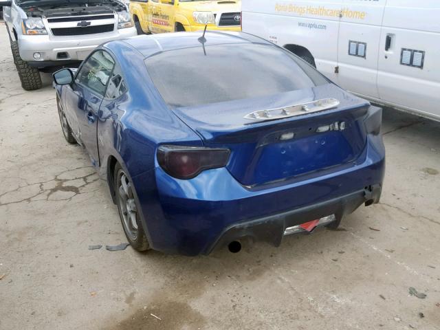 JF1ZNAA19E9700596 - 2014 TOYOTA SCION FR-S BLUE photo 3