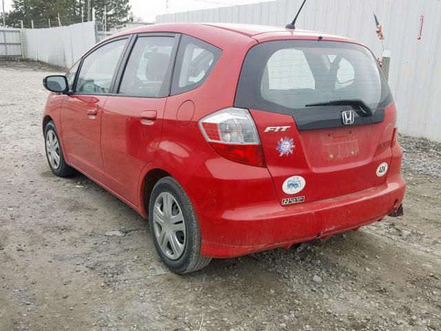 JHMGE88259S070257 - 2009 HONDA FIT RED photo 3