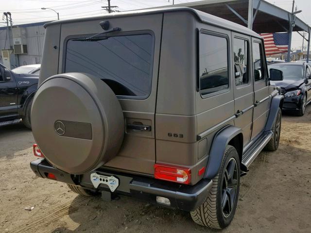 WDCYC7DF3HX276025 - 2017 MERCEDES-BENZ G 63 AMG BROWN photo 4