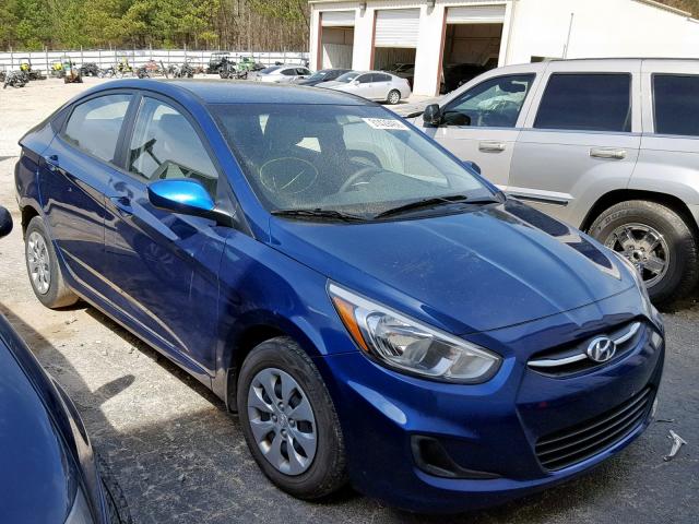 KMHCT4AE5GU161478 - 2016 HYUNDAI ACCENT SE BLUE photo 1