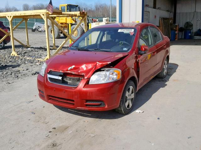 KL1TD5DE5BB243757 - 2011 CHEVROLET AVEO LS RED photo 2