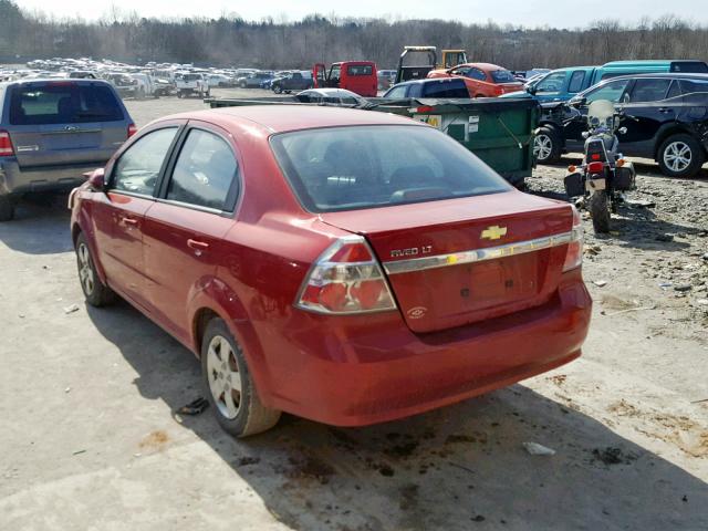 KL1TD5DE5BB243757 - 2011 CHEVROLET AVEO LS RED photo 3