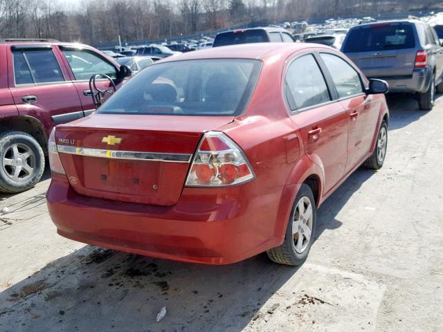 KL1TD5DE5BB243757 - 2011 CHEVROLET AVEO LS RED photo 4