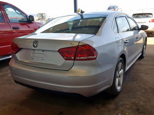 1VWBP7A33CC015503 - 2012 VOLKSWAGEN PASSAT SE GRAY photo 4