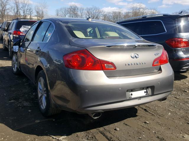 JN1CV6AR6CM674216 - 2012 INFINITI G37 TAN photo 3