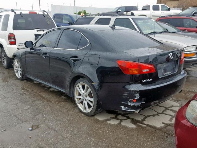 JTHBK262972033275 - 2007 LEXUS IS 250 BLACK photo 3