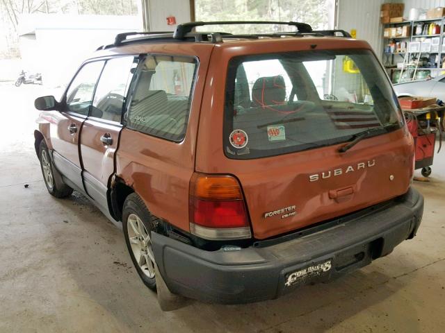 JF1SF6359WH775141 - 1998 SUBARU FORESTER L ORANGE photo 3