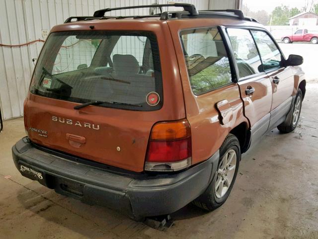 JF1SF6359WH775141 - 1998 SUBARU FORESTER L ORANGE photo 4