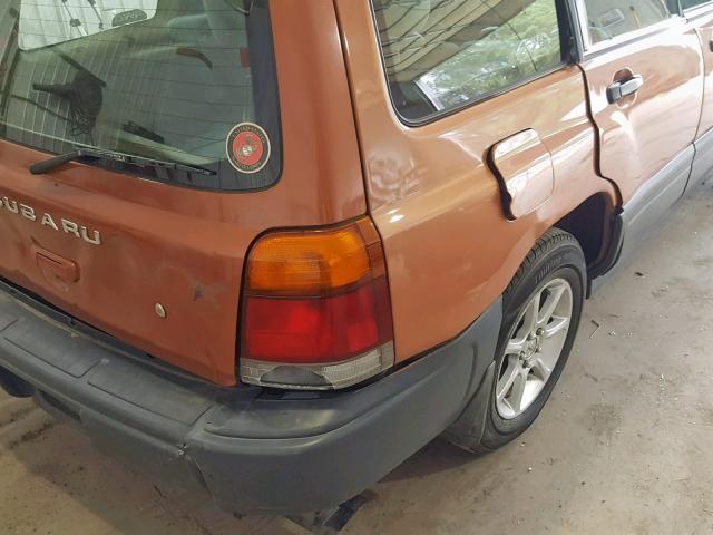 JF1SF6359WH775141 - 1998 SUBARU FORESTER L ORANGE photo 9