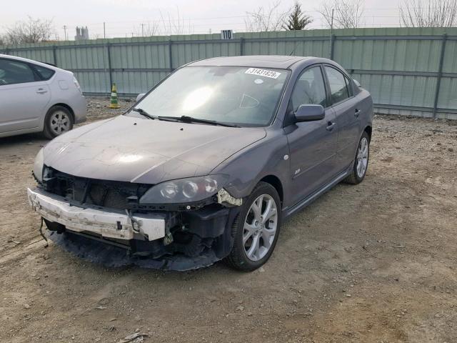 JM1BK323771646250 - 2007 MAZDA 3 S GRAY photo 2