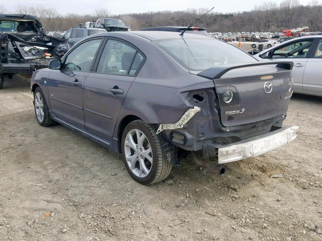 JM1BK323771646250 - 2007 MAZDA 3 S GRAY photo 3