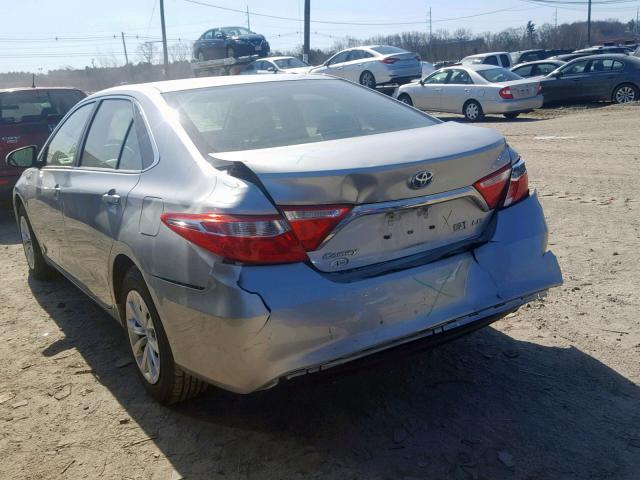 4T1BD1FK5GU181087 - 2016 TOYOTA CAMRY HYBR SILVER photo 3